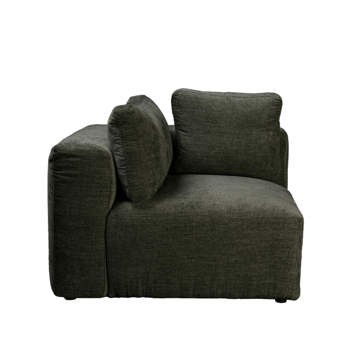 BOX ARMCHAIR WITH ARM REVERSABLE EASY CLEAN FABRIC OLIVE GREEN E1 EU