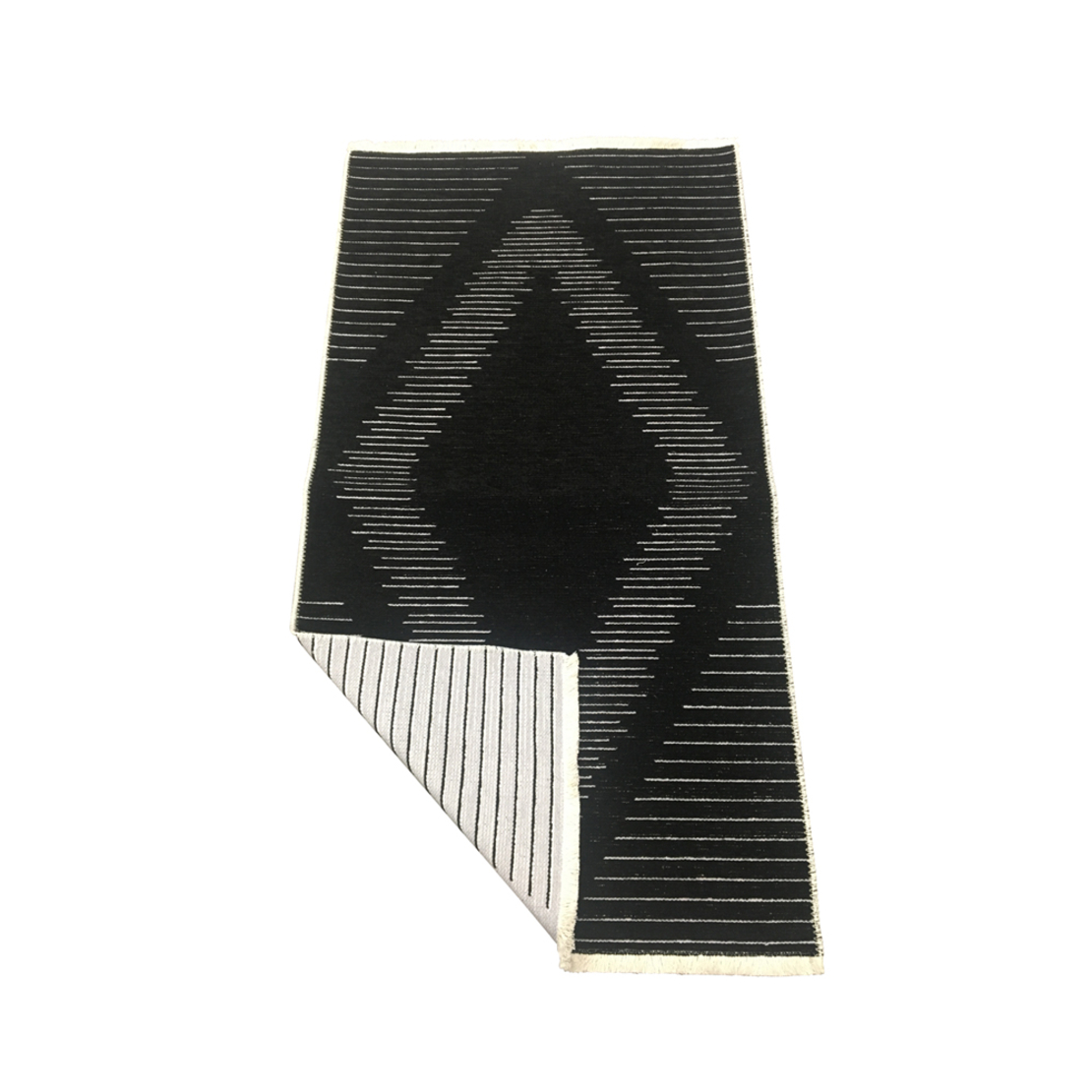 SIGHT CARPET FABRIC BLACK GREY 80x140xH1cm TR
