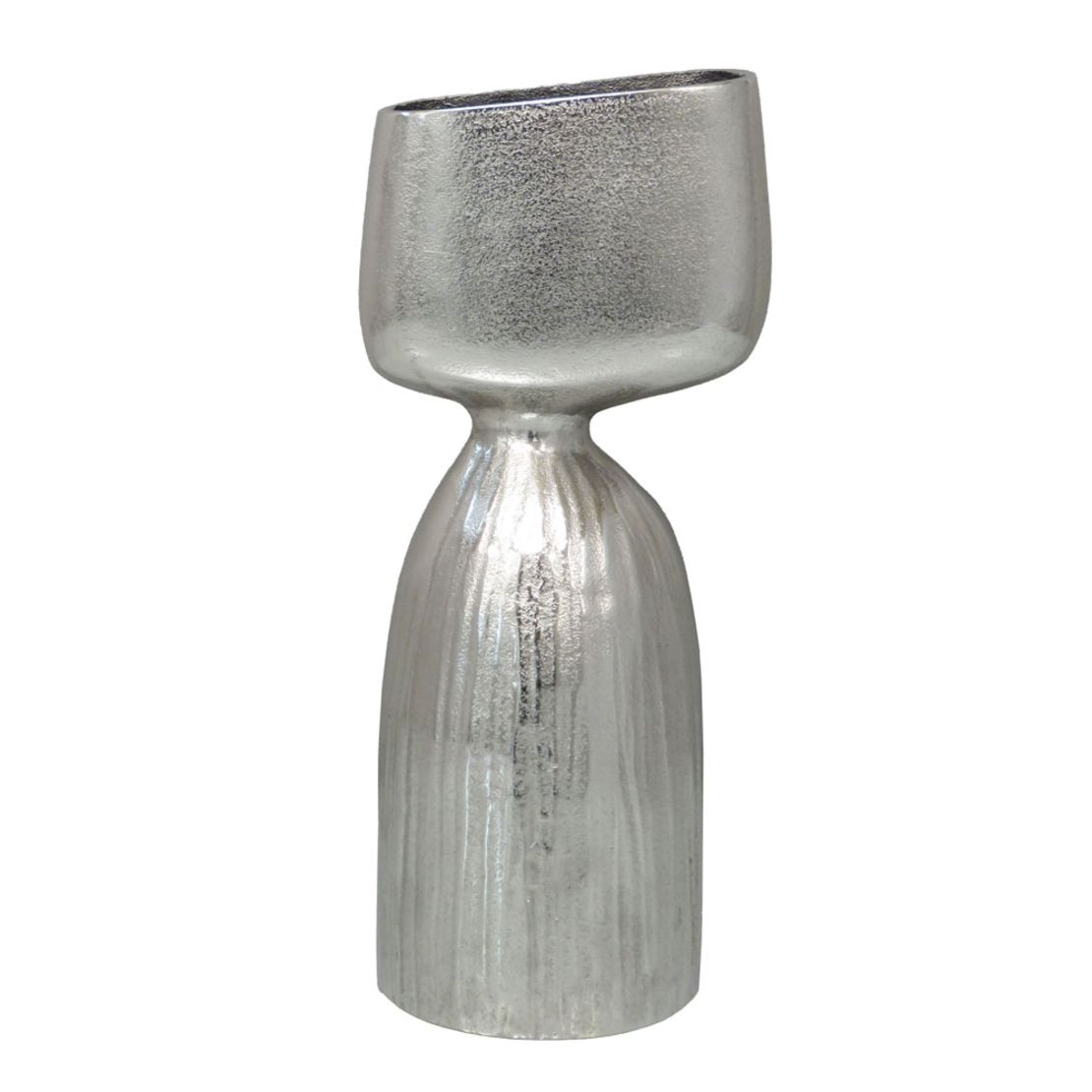 COBI VASE 16x13x38 ALUMINIUM SILVER