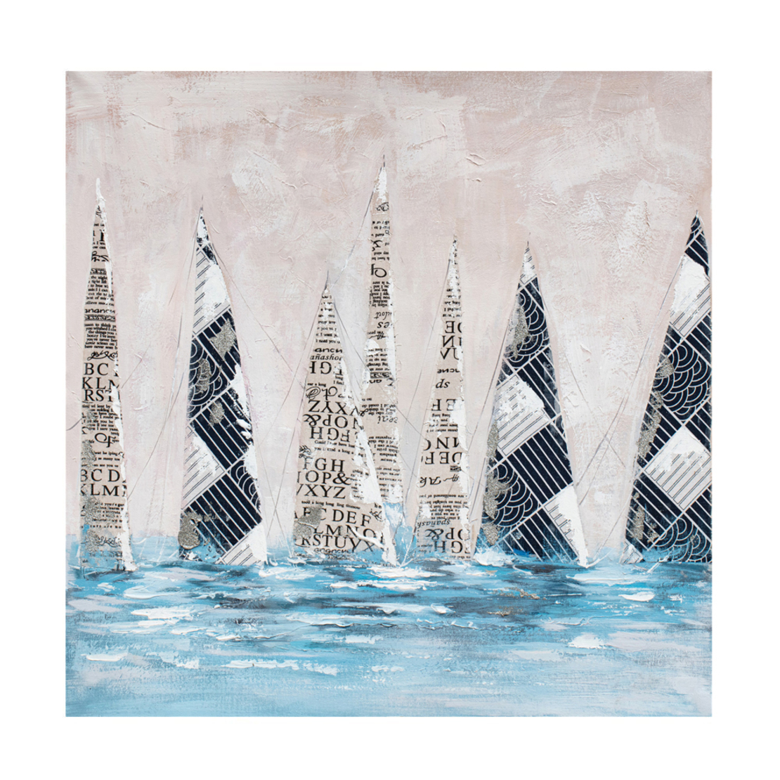 SAILING 1 DECO PAINTING CANVAS MULTICOLOR BLACK 82