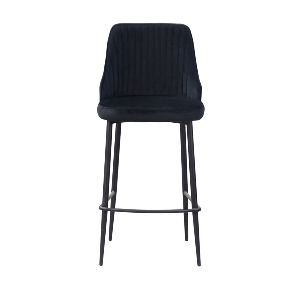 KING STOOL BAR FABRIC BLACK METAL BLACK PRC