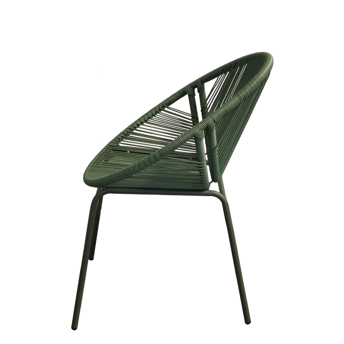CASABLANCA CHAIR PE ROUND WOVEN OLIVE GREEN OLIVE GREEN 70x60xH81,5cm PRC