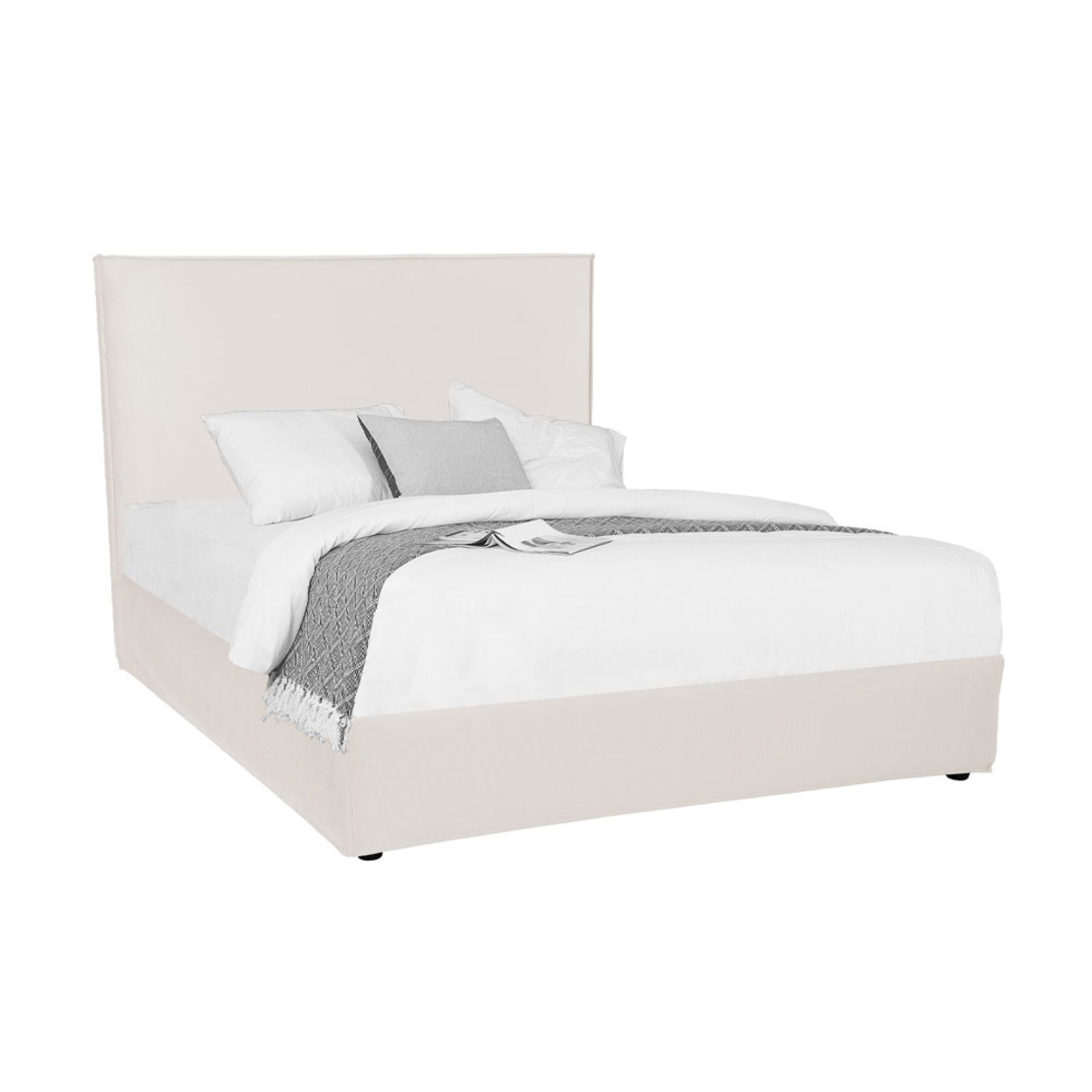 LOCA BED WITHOUT STORAGE (FOR MATTRESS 160x200cm) FABRIC BEIGE TEXAS03 FABRIC E1 EU