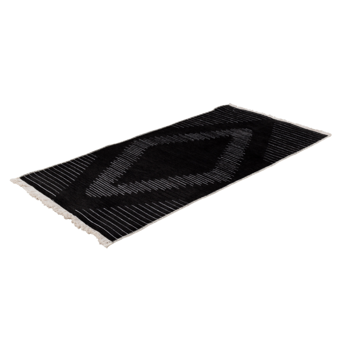 SIGHT CARPET FABRIC BLACK GREY 80x170xH1cm TR