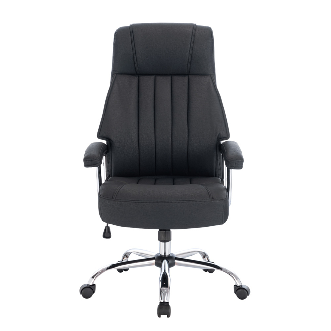 EXECUTIVE CHAIR DESK FABRIC BLACK METAL CHROME 65x