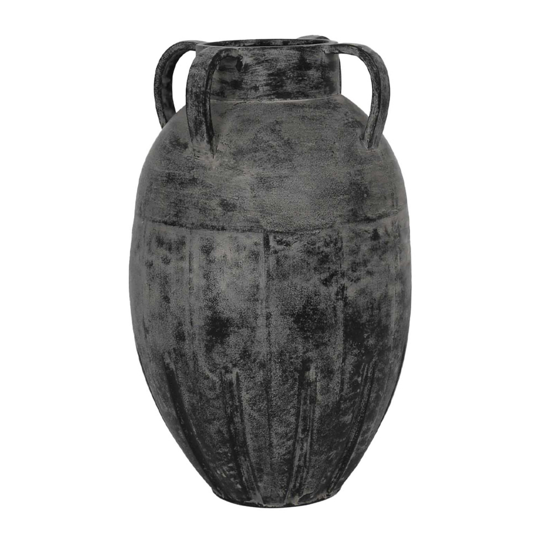 LAVA VASE METAL BLACK GREY 30x30xH50cm PRC