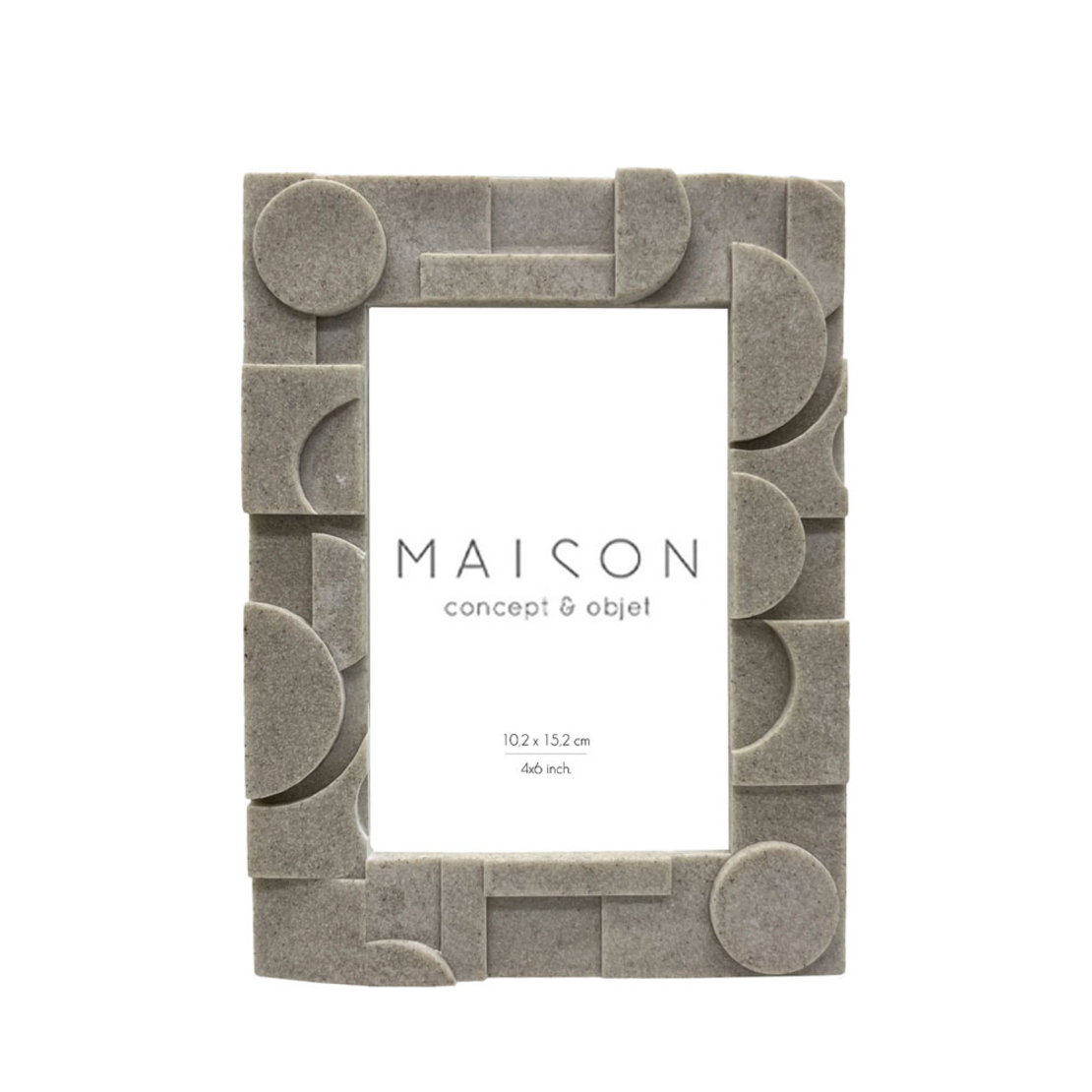 ROCK PHOTO FRAME POLYRESIN GLASS BEIGE 16x2xH21cm
