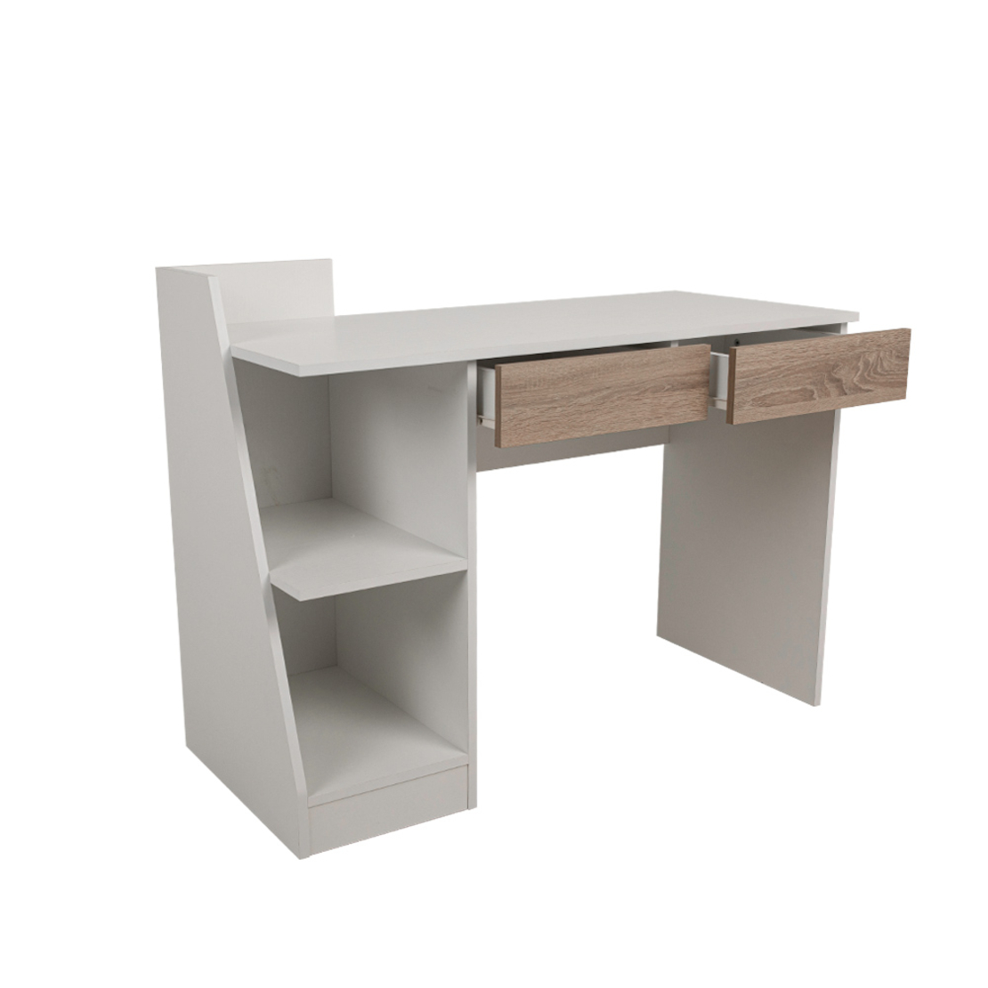 TRIGOT 2 DESK BOOKCASE MELAMINE SONOMA WHITE 110x50xH85cm E1 EU