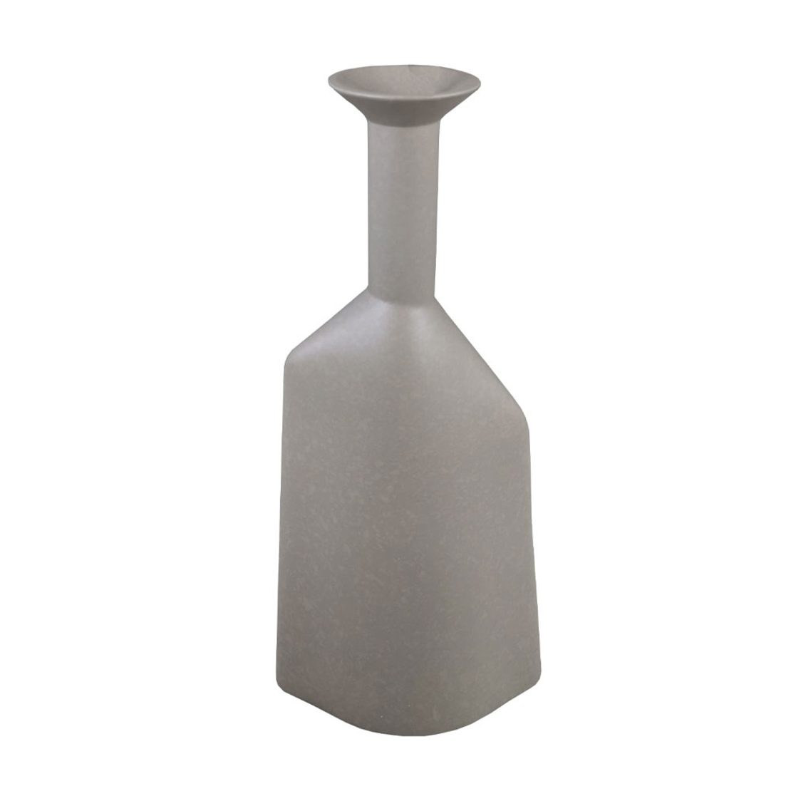 PEQUENA DECORATION VASE 16x8x37.5 POLYRESIN GREY