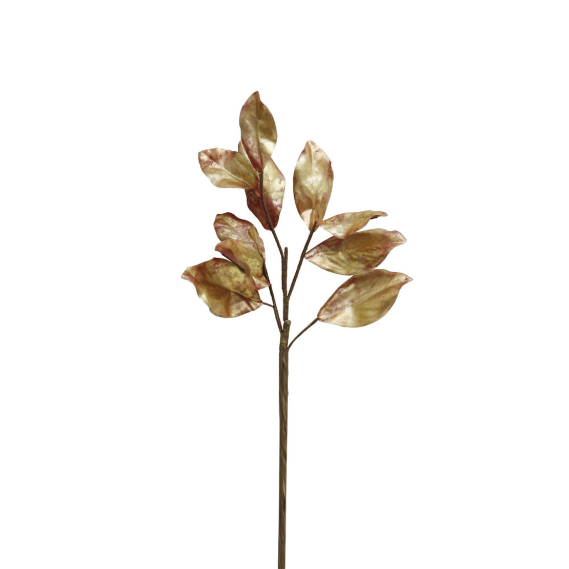 MAGNOLIA LEAVES ARTIFICIAL LEAF GOLD BORDEAUX H74c