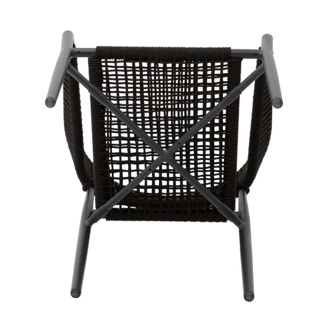 SCORPION ARMCHAIR ALUMINIUM BLACK 56x57,5xH76cm PRC