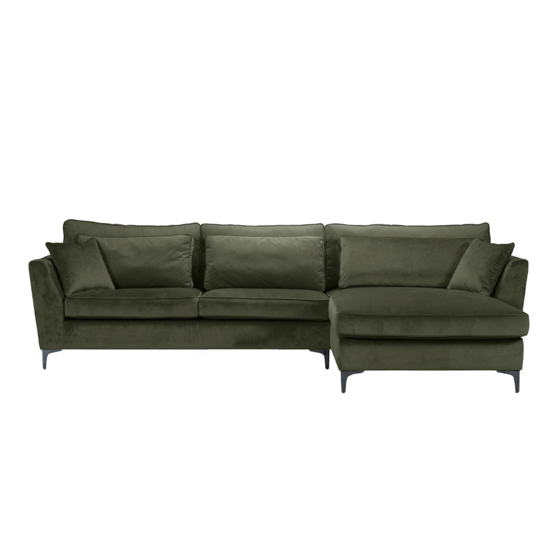 FOREVER SOFA CORNER RIGHT EASY CLEAN FABRIC OLIVE GREEN E1 EU