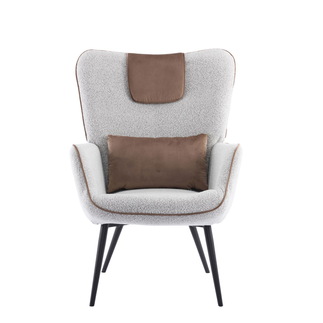 MANIFEST ARMCHAIR FABRIC BEIGE METAL CAMEL BLACK PRC