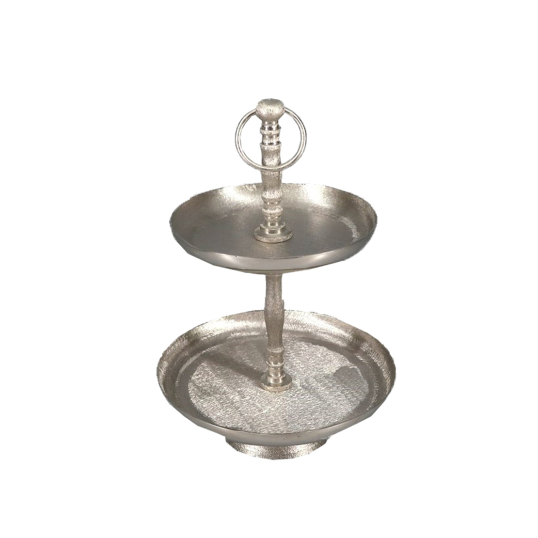 TRIER STAND 2LEVELS ALUMINIUM SILVER 18-22x18-22xH
