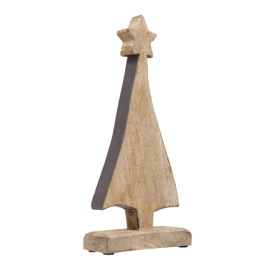 XMAS NATALE 1 TREE WOOD GREY 14x2xH30cm IN