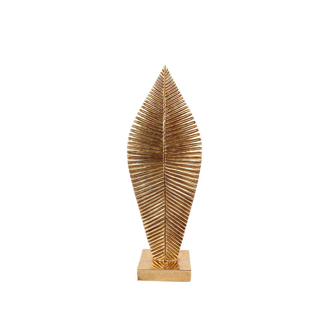 PANDANUS 2 DECO LEAF POLYRESIN GOLD 16,8x11,8xH47,