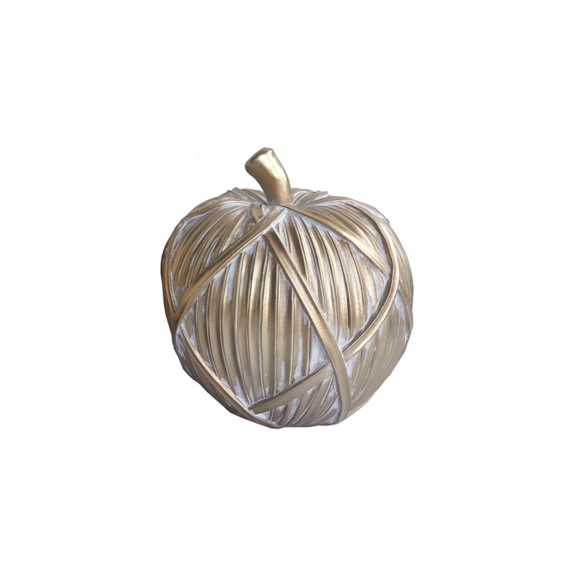 TRICOT POMME DECO APPLE POLYRESIN GOLD 12,5x12,5xH