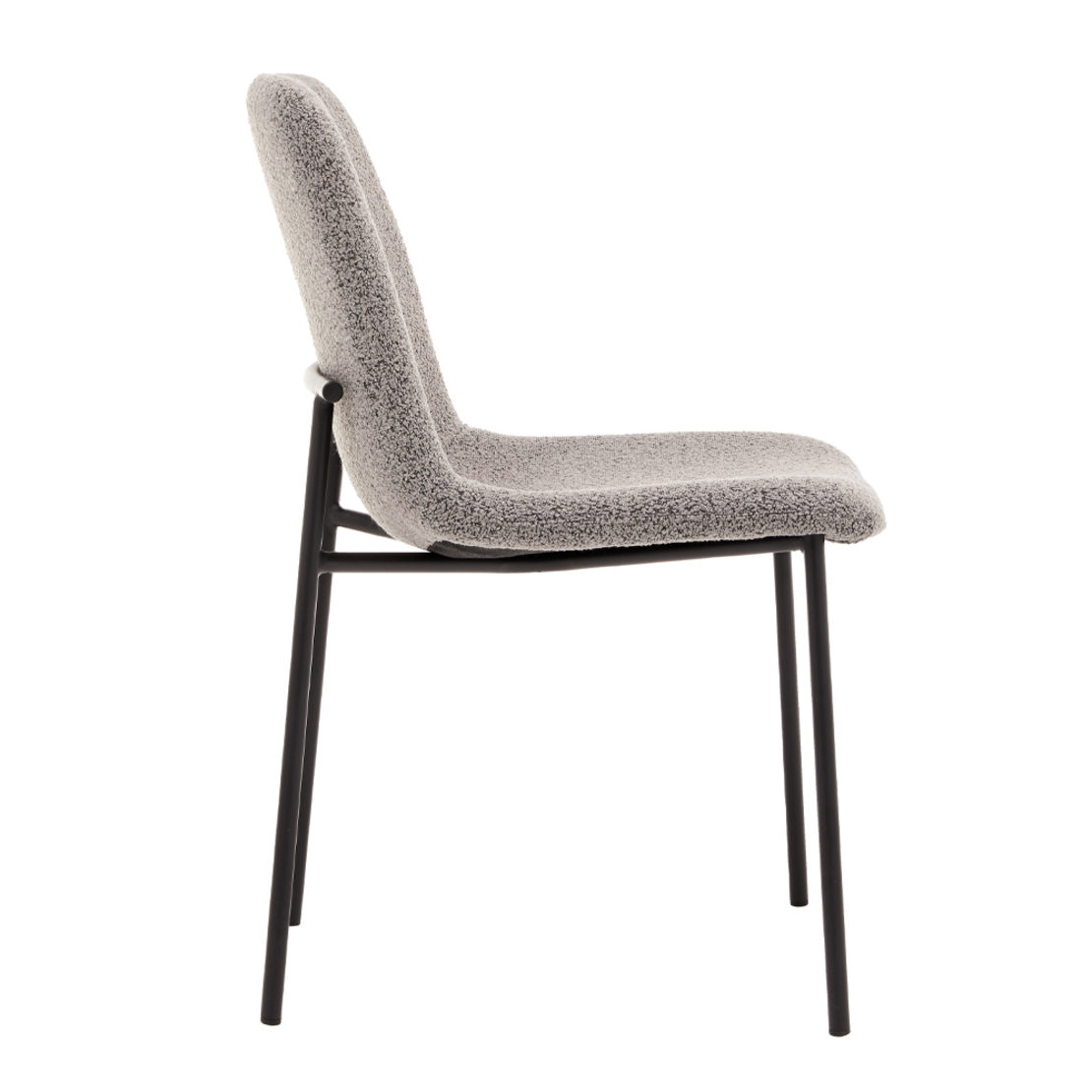 BRICK CHAIR FABRIC GREY METAL BLACK E1 PRC