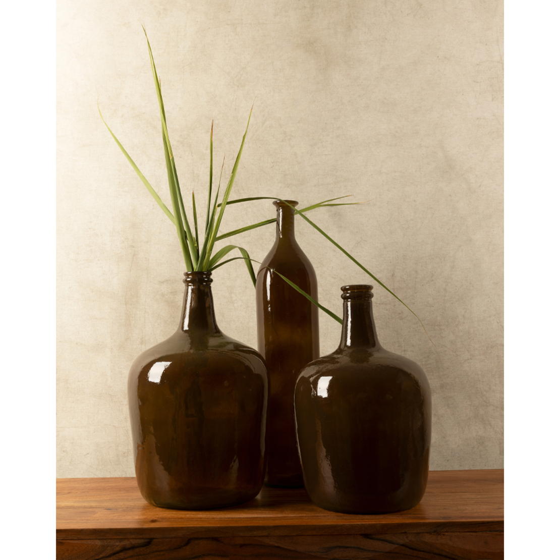 CRUSHED CARAMEL BOTTLE RECYCLED GLASS CARAMEL D24,