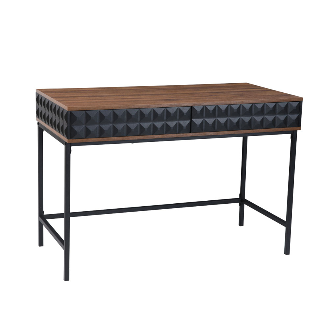 ZUMA DESK MELAMINE WALNUT MELAMINE BLACK 110.5x54x76 E1