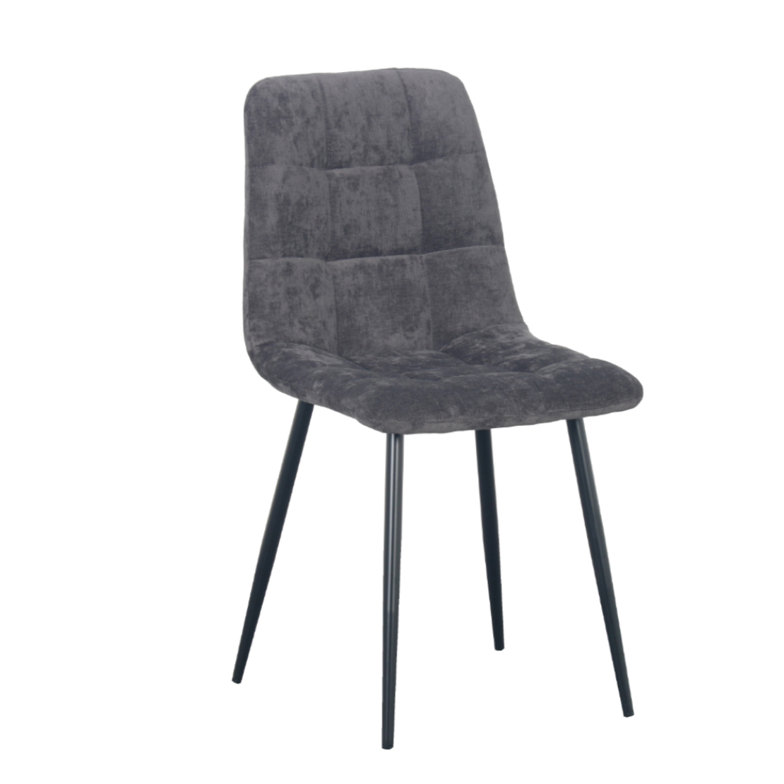 NATURE CHAIR FABRIC GREY DARK METAL BLACK PRC