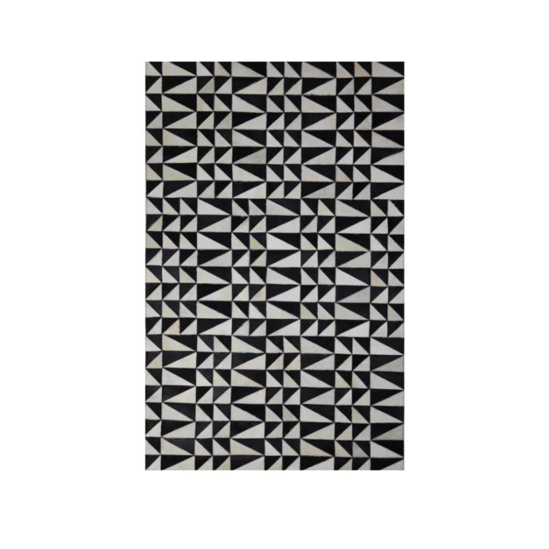 BLACK WHITE CARPET LEATHER WOOL BLACK WHITE 120x