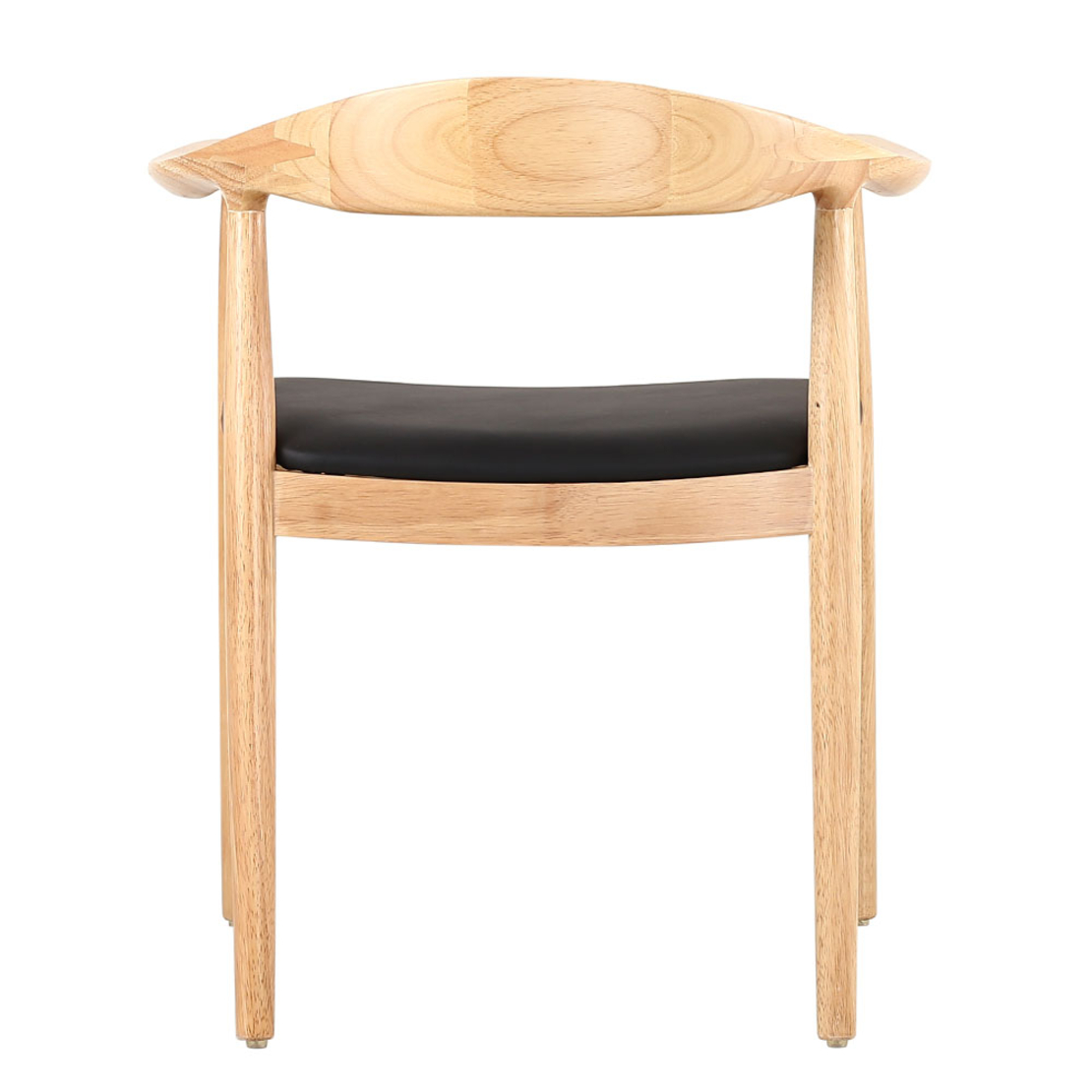 FUJI CHAIR WOOD RUBBERWOOD NATURAL BLACK FABRIC PRC