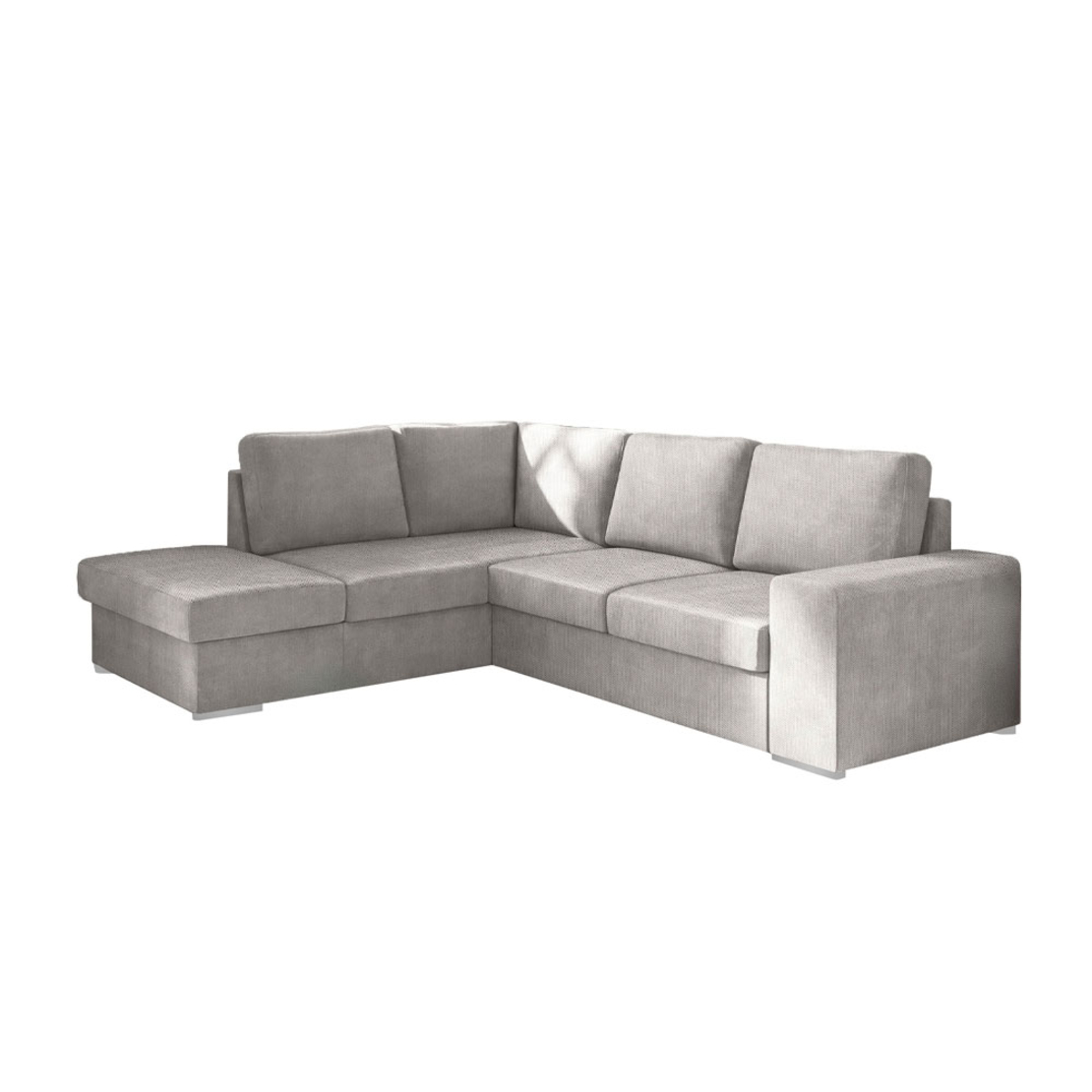 EDDI SOFA BED CORNER LEFT EASY CLEAN FABRIC TAUPE E1 EU