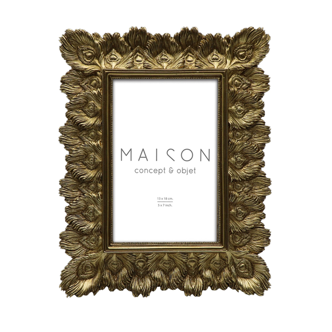 LUXUS PHOTO FRAME POLYRESIN GLASS GOLD 23,5x2xH18,