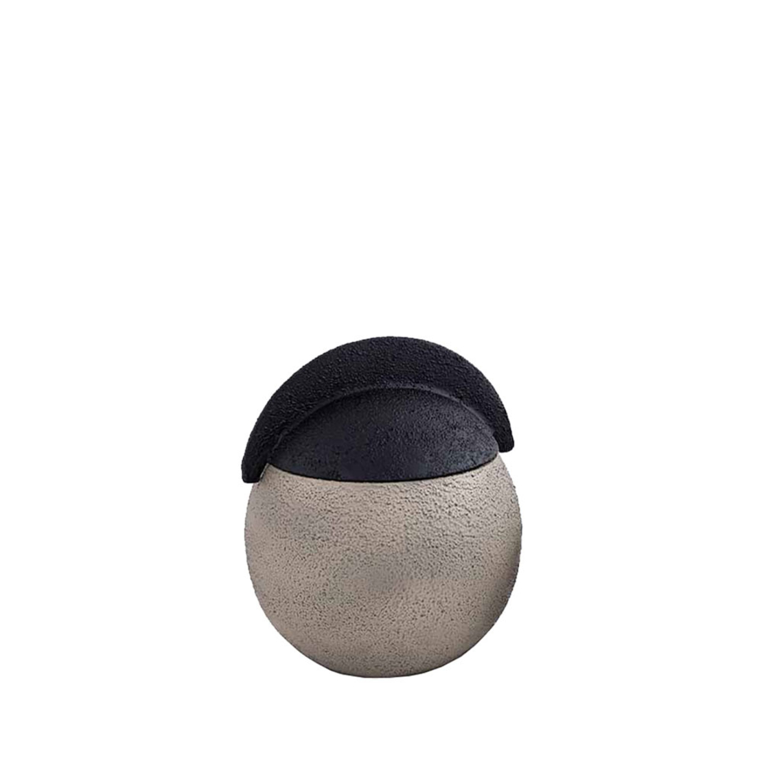 GRIZIO BOWL WITH LID ALUMINIUM MUD BLACK 15x15xH19