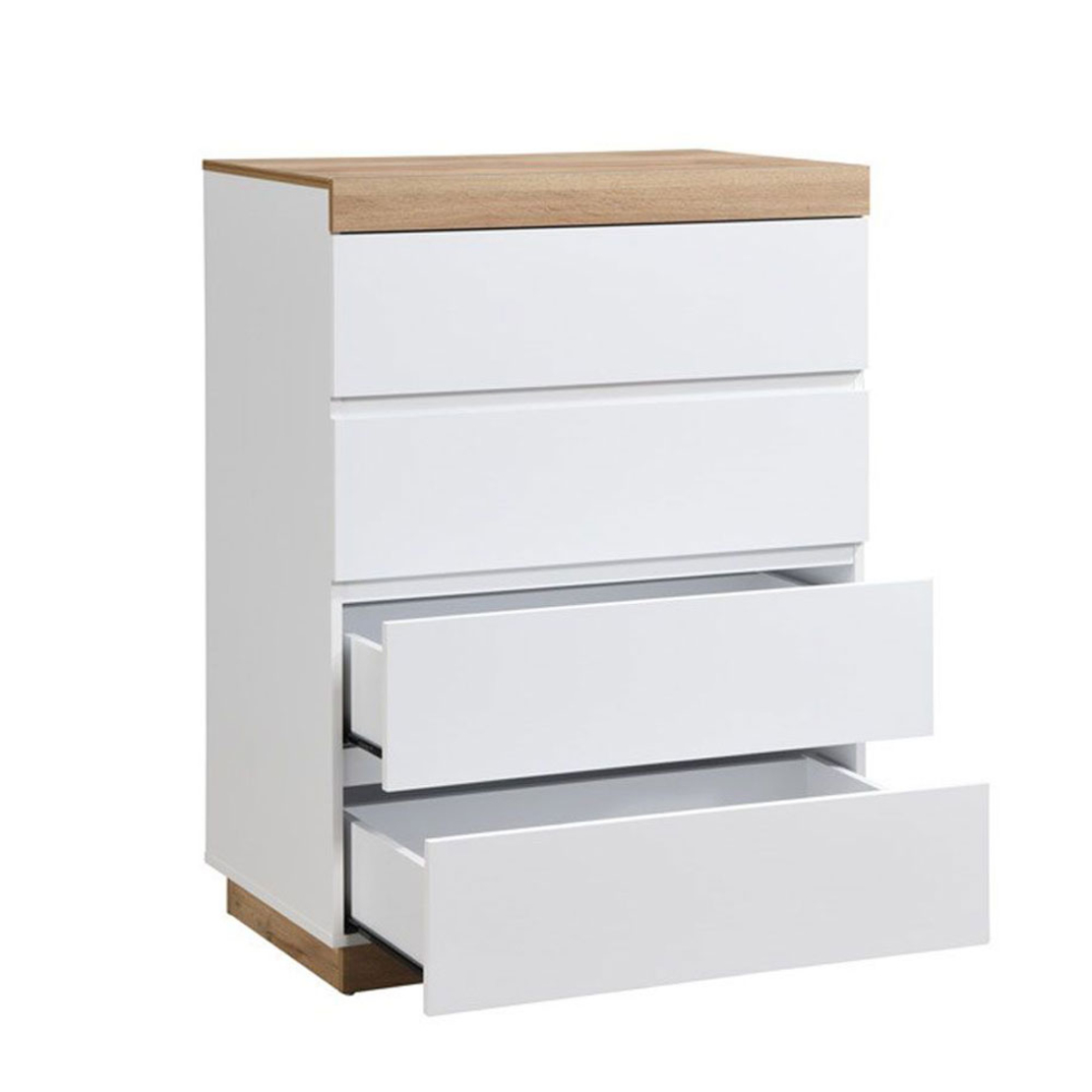 CASA PEDESTAL 4DRAWERS CHIPBOARD WITH MELAMINE CARTA WHITE CHIPBOARD WITH MELAMINE CARTA NATURAL E1
