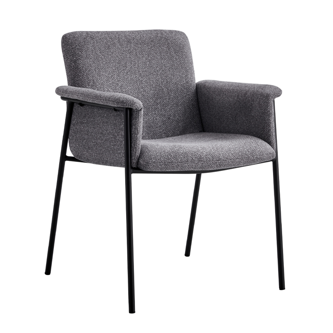 JAPO CHAIR FABRIC GREY METAL BLACK E1 PRC