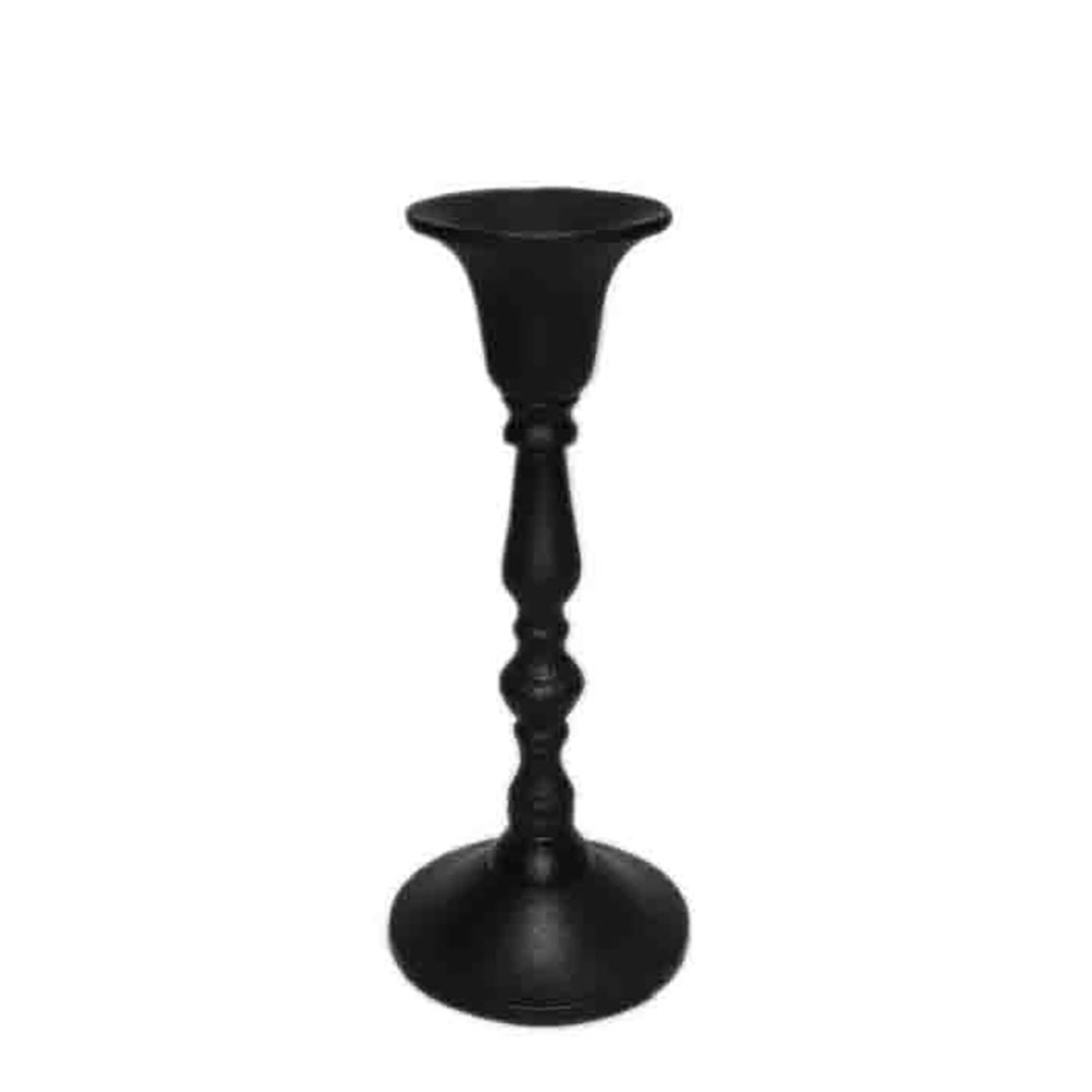 TONKY CANDLE HOLDER ALUMINIUM BLACK D8,5xH20cm IN