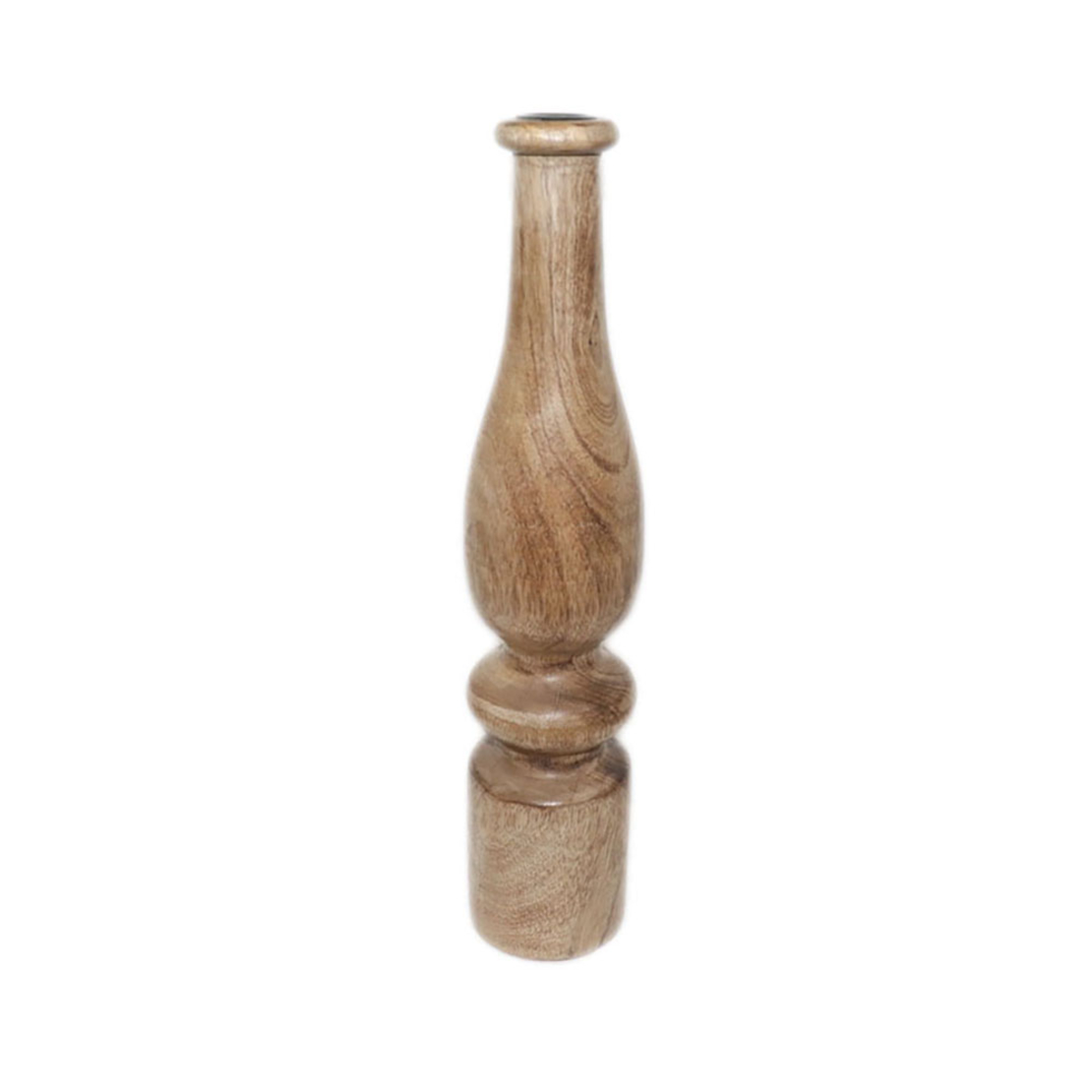 BOLH CANDLE HOLDER WOOD NATURAL D8xH36cm IN