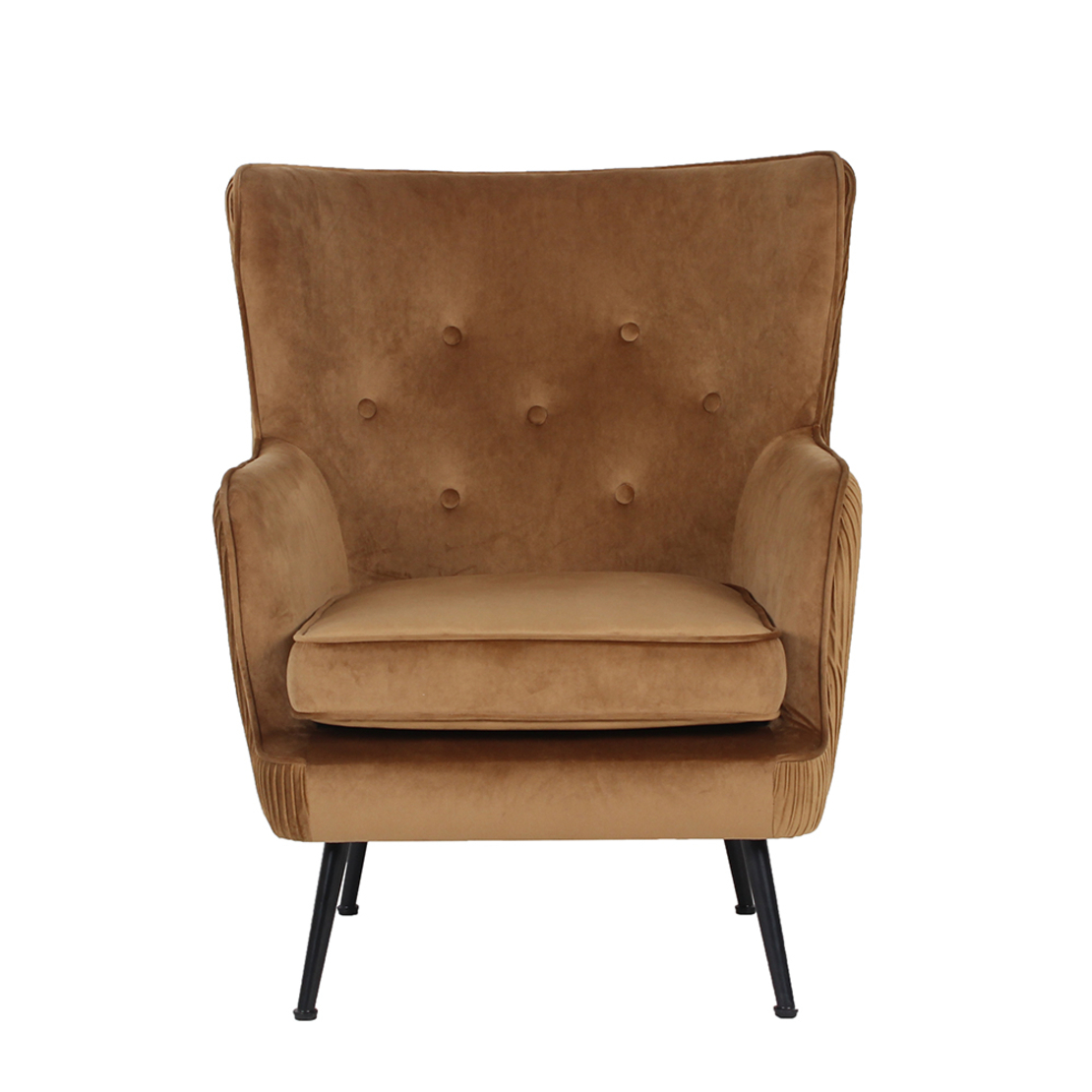 SERPATINA ARMCHAIR FABRIC GOLD METAL BLACK E1 PRC