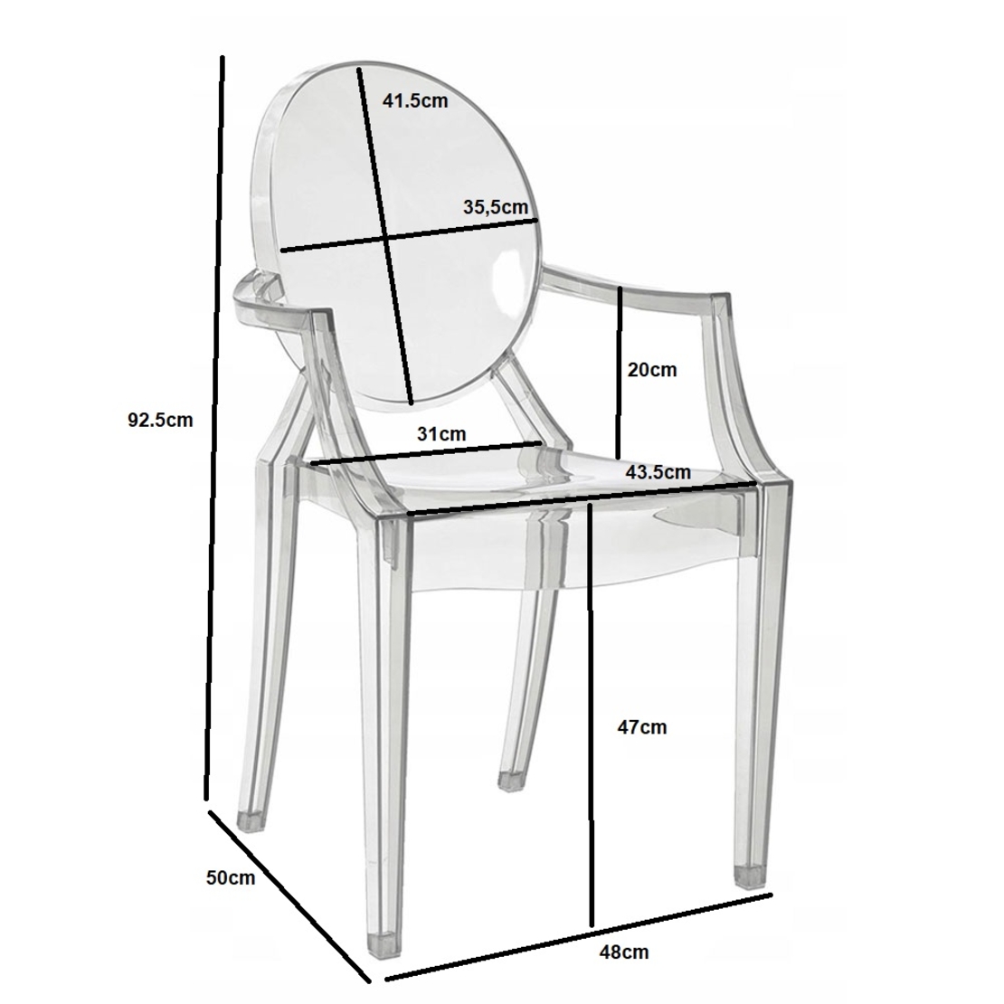 GARDE CHAIR ACRYLIC TRANSPARENT PRC