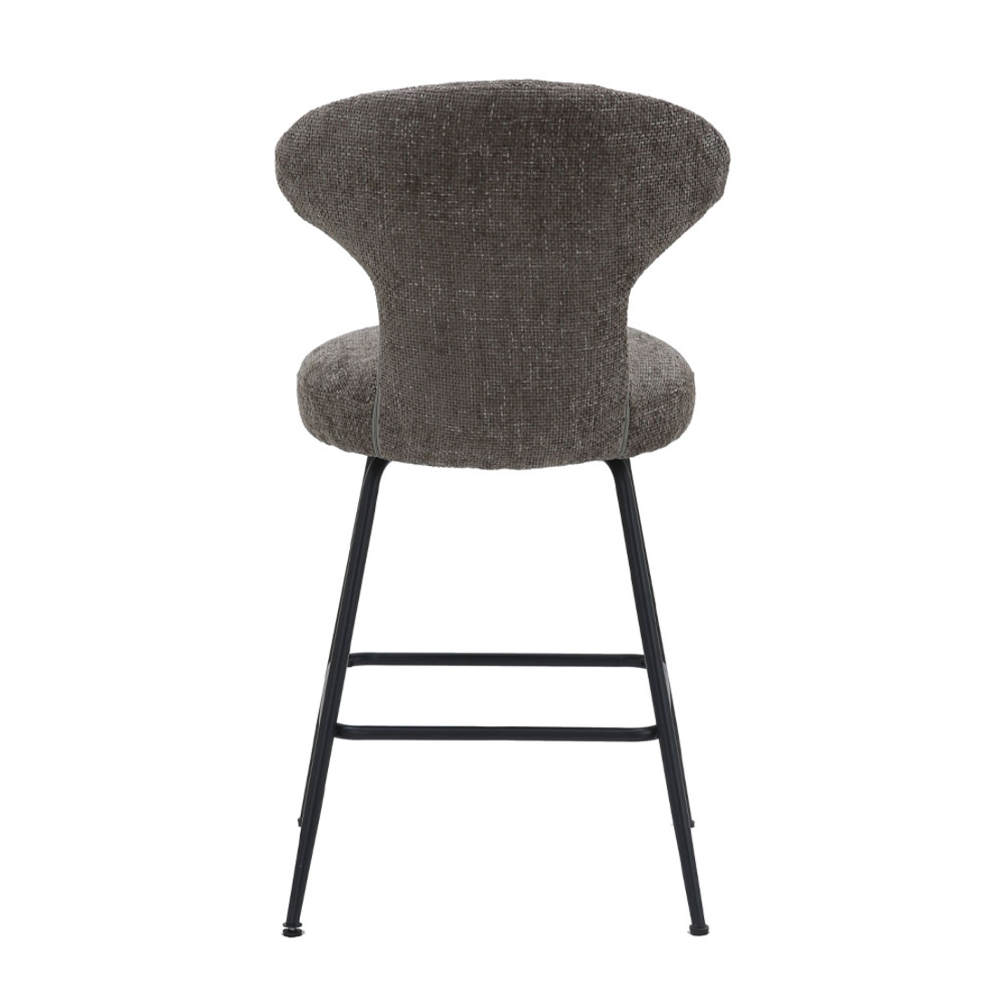 FUNGO STOOL BAR FABRIC GREY METAL BLACK E1 PRC