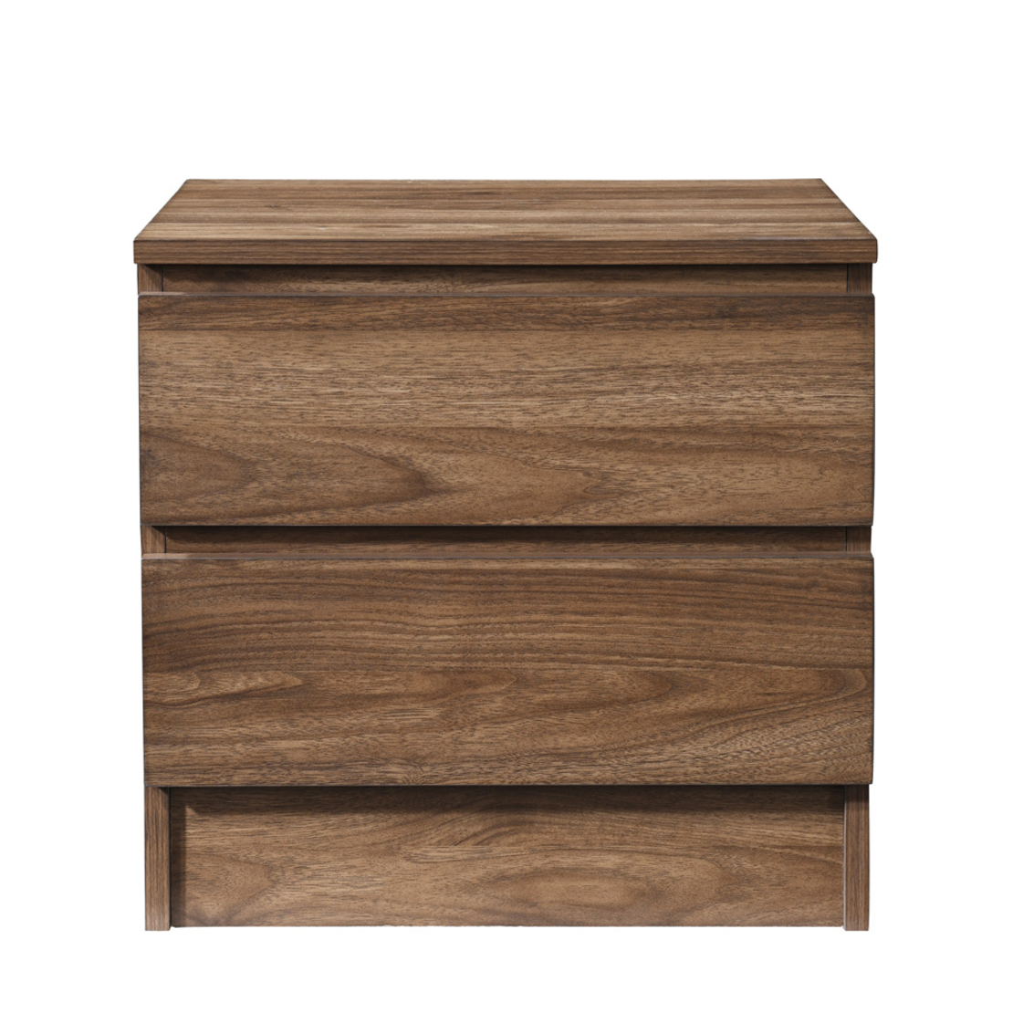 POLO NIGHTSTAND 2DRAWERS CHIPBOARD WITH MELAMINE CARTA WALNUT E1 MY