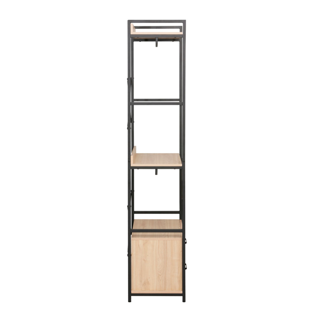 XENIA WARDROBE MELAMINE NATURAL METAL BL 60x40x