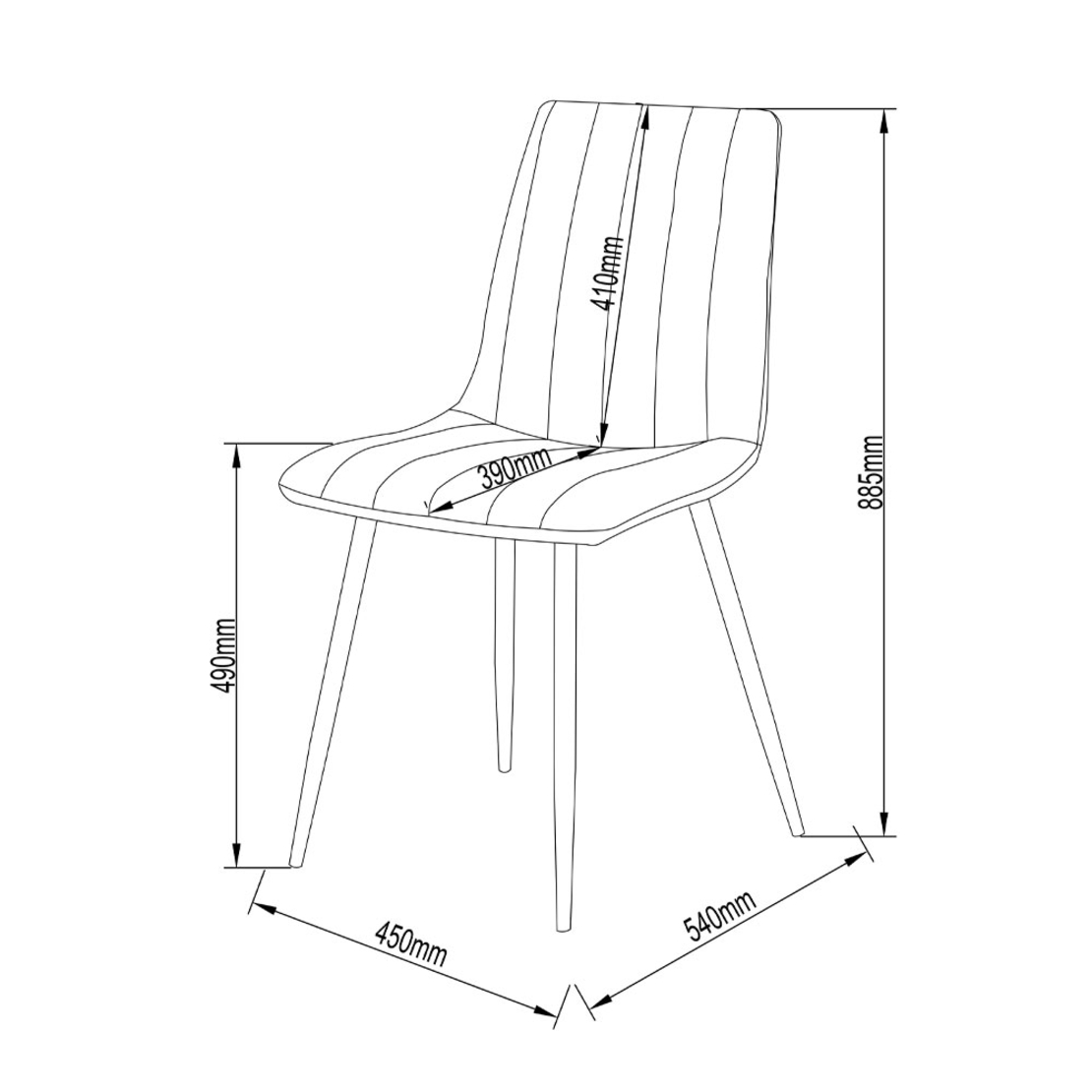 PRAGA CHAIR FABRIC PETROL METAL BLACK E1 PRC