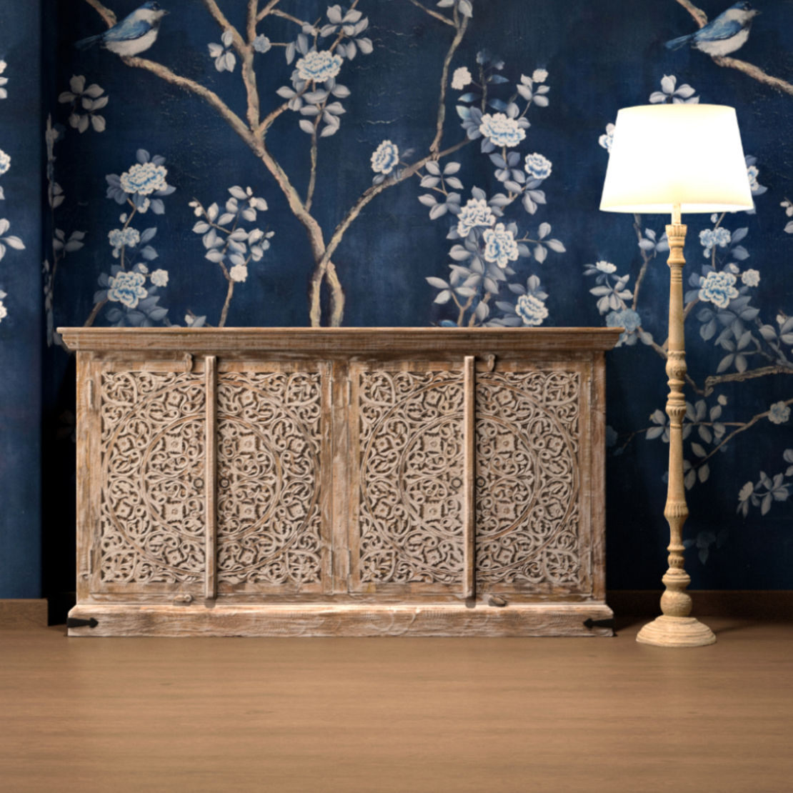 NUB LAMP FLOOR WOOD WHITE D50xH173cm IN