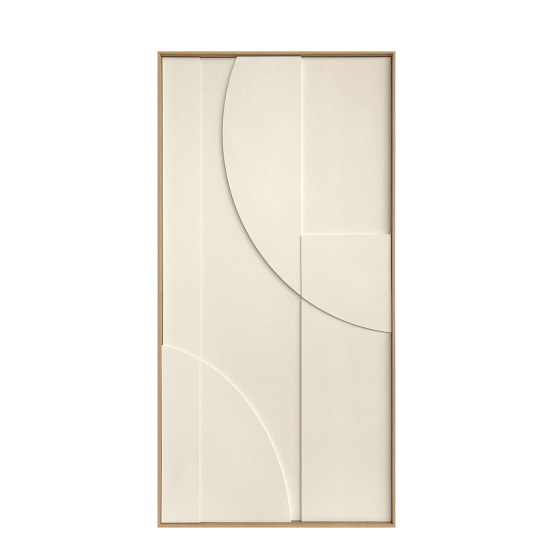 ELEMENTAL PAINTING CANVAS CREAM WOOD FRAME NATURAL