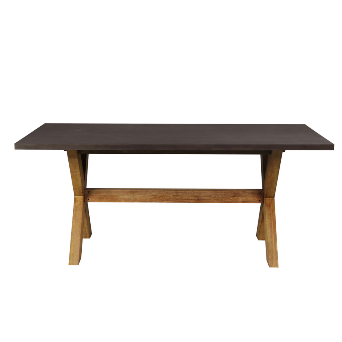 POMPEI TABLE FIBER CEMENT RUST RED NATURAL 200x100