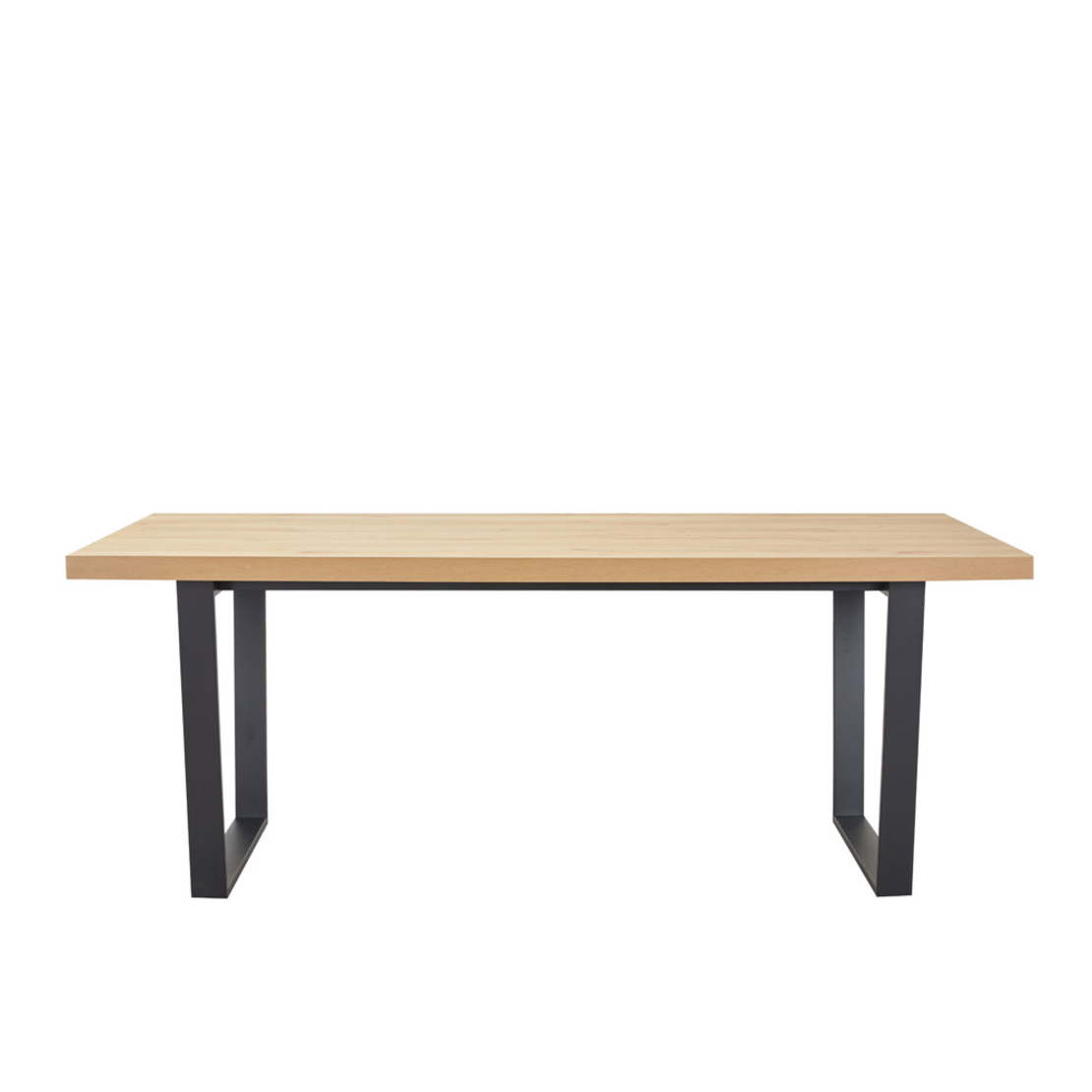 VILLE TABLE MELAMINE NATURAL OAK MELAMINE BLACK 200x100x76 E1