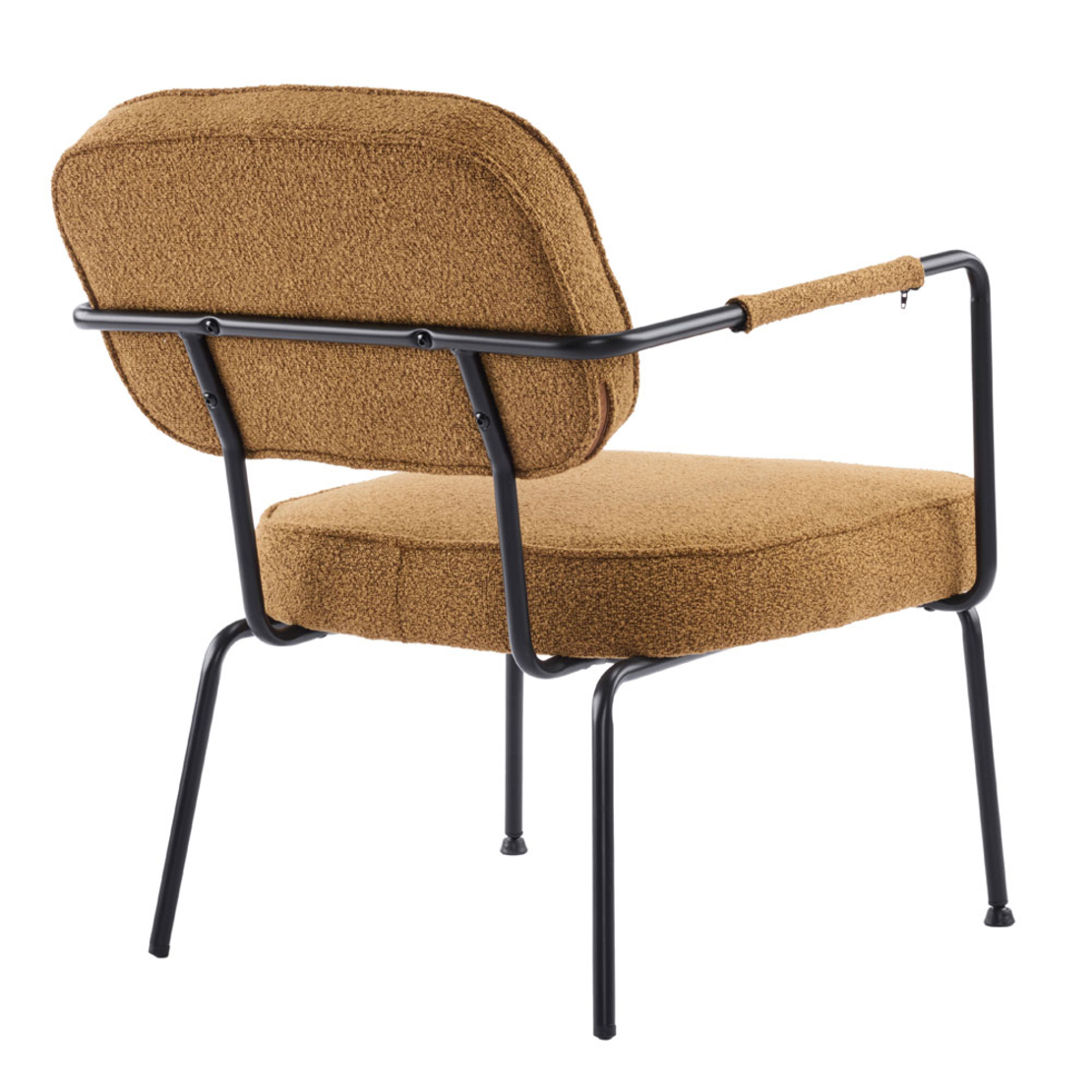 PRISLEY ARMCHAIR FABRIC MUSTARD METAL BLACK PRC