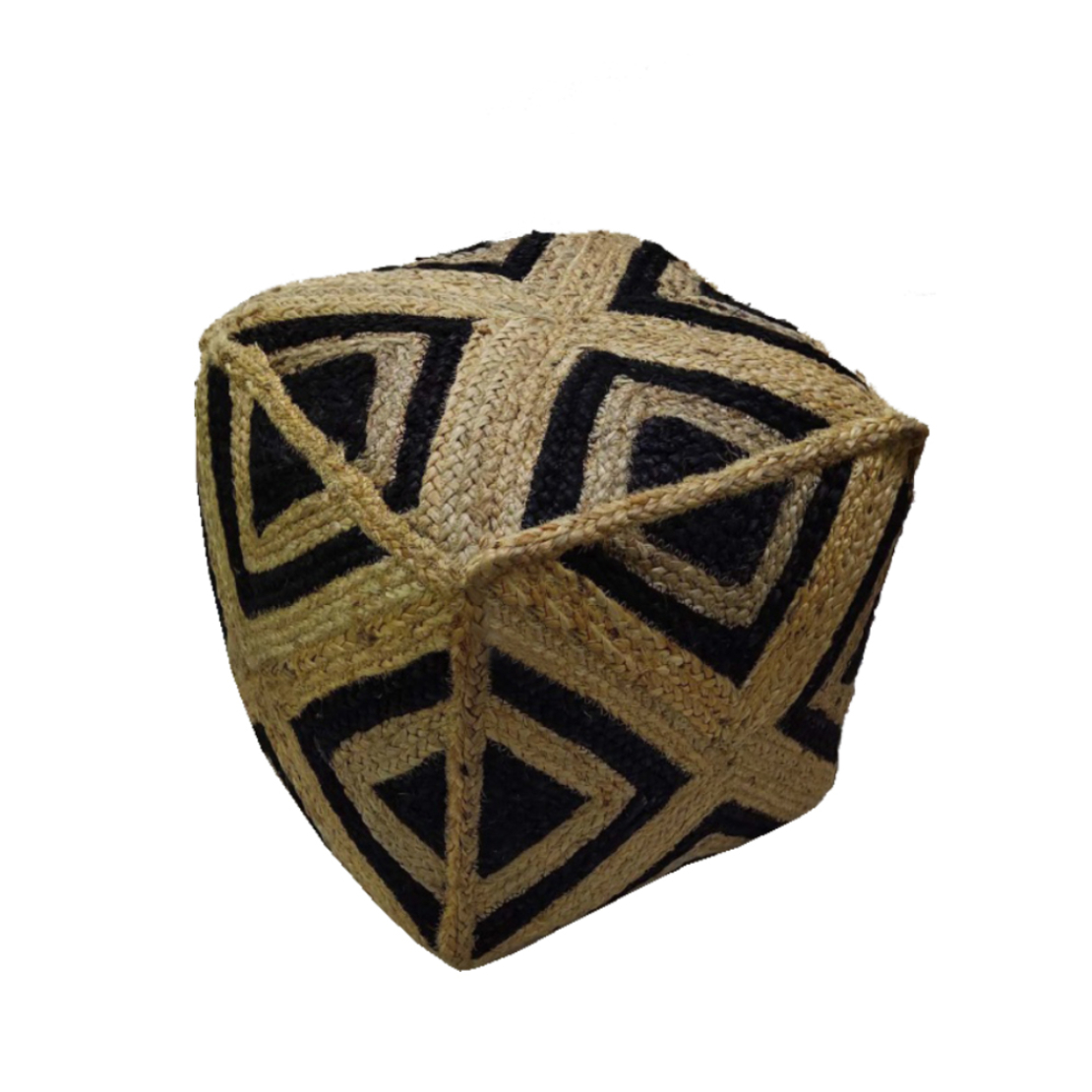 JUTTA POUF JUTE NATURAL BLACK IN
