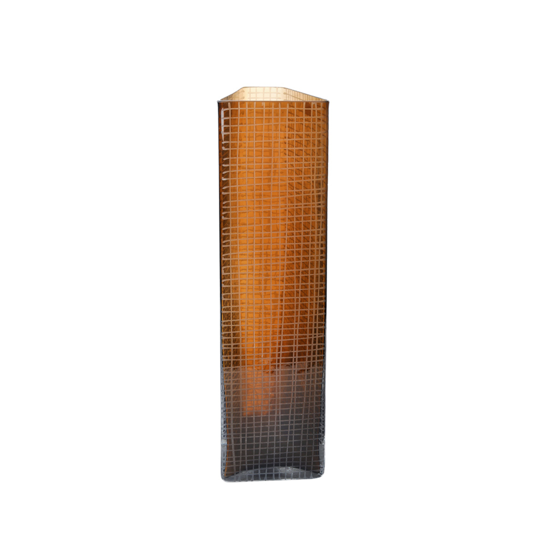 GRAVIR HONEY VASE GLASS BROWN 15,5x11,5xH43,5cm PR