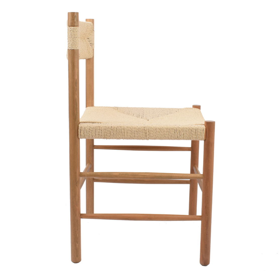 CABO CHAIR WOOD RUBBERWOOD NATURAL ROPE PRC