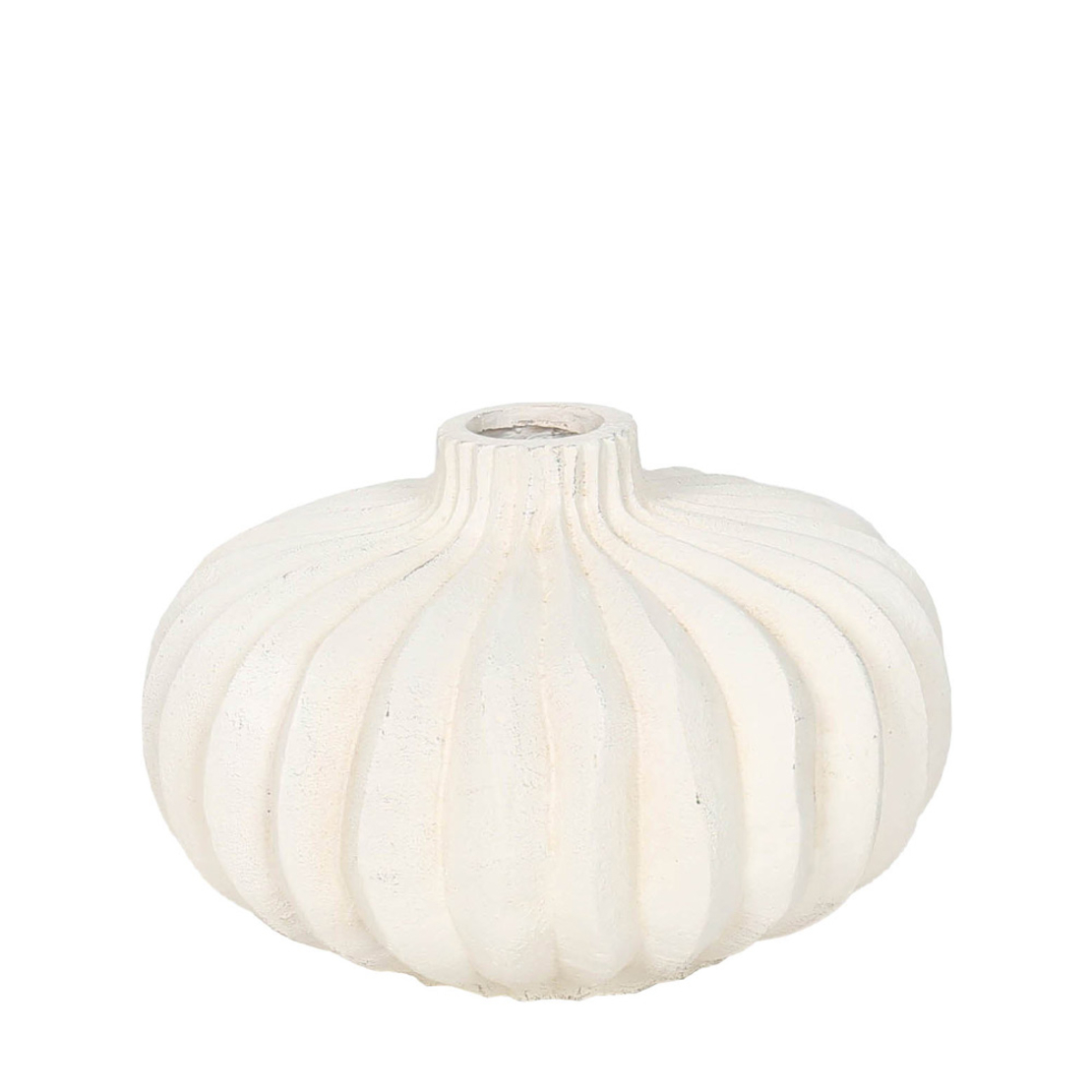 SEMELI VASE MGO WHITE 35x35xH21cm PRC