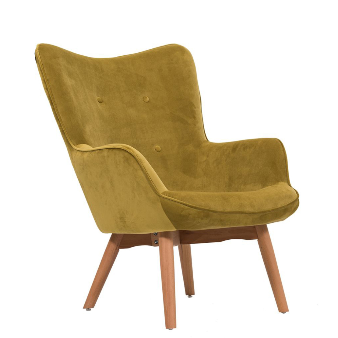 POP UP ARMCHAIR FABRIC LIME WOOD NATURAL E1 PRC